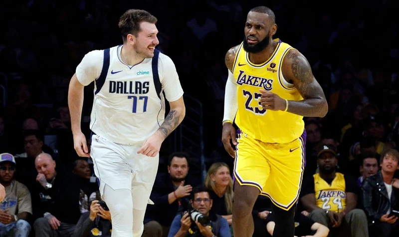 Lebron James and Luka Doncic new team mates the the Lakers.
