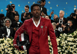 Damson Idris Makes a Grand Formula 1 style Entrance at the Met Gala