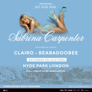 Sabrina Carpenter to perform at BST Hyde Park 2025