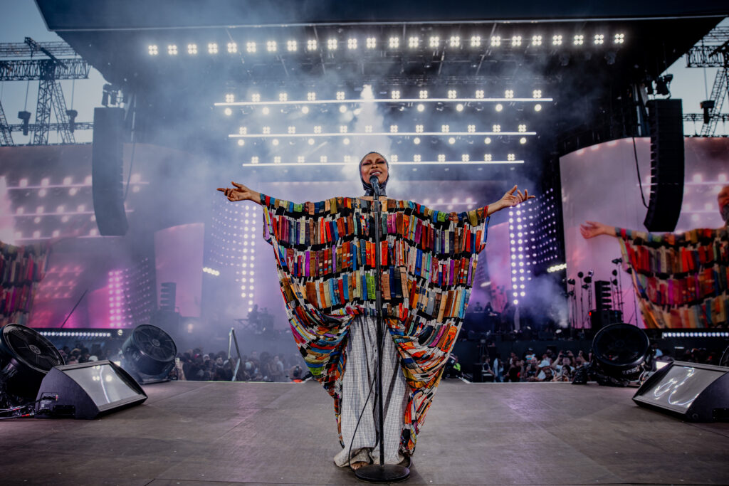 Erykah Badu performing at Diaspora Calling! in Milton Keynes. (Picture by Calder Taylor)